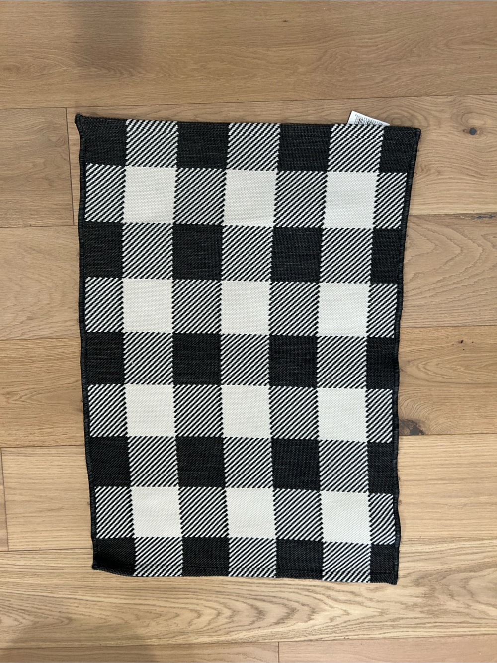 (New) Black and White Farmhouse Reversible Welcome Mat
